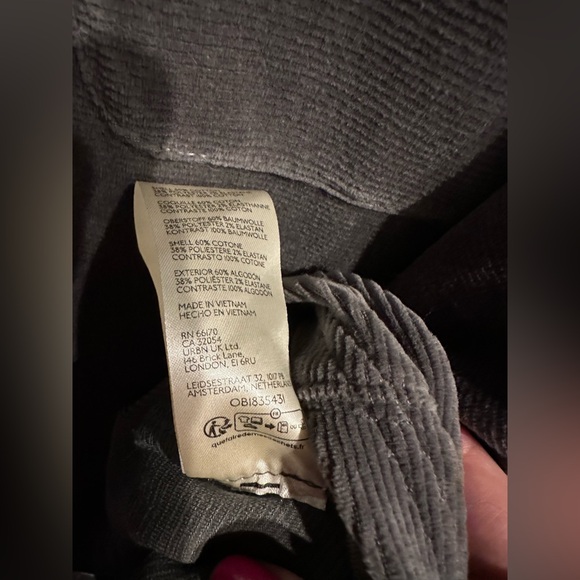 We The Free Corduroy Henley Pull Over with Waffle Knit Sleeve Small Free People - Picture 3 of 5